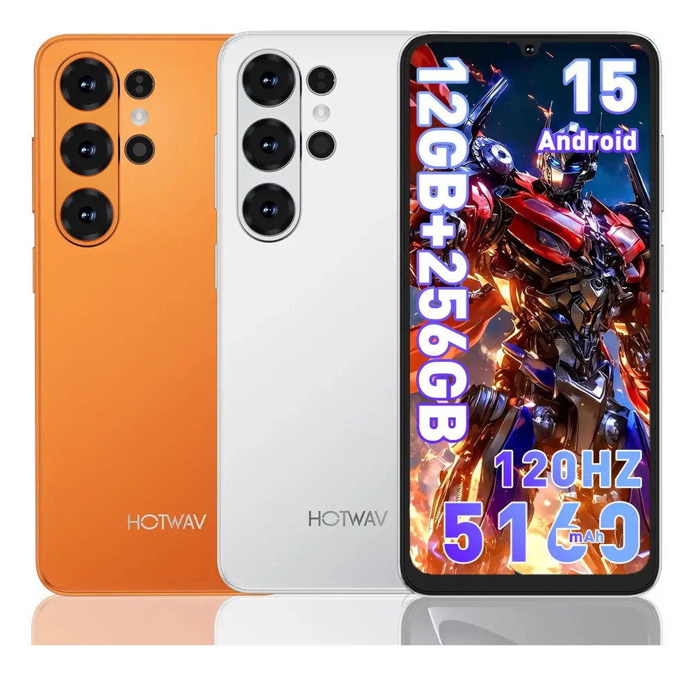 Hotwav A26 Teléfono Dual Sim 12gb Ram 256gb Rom Android15, 5160mah 6.75 Hd Pulgadas Smartphone Cámara 13mp+5mp Facial\u002Fhuellas Dactilares Id