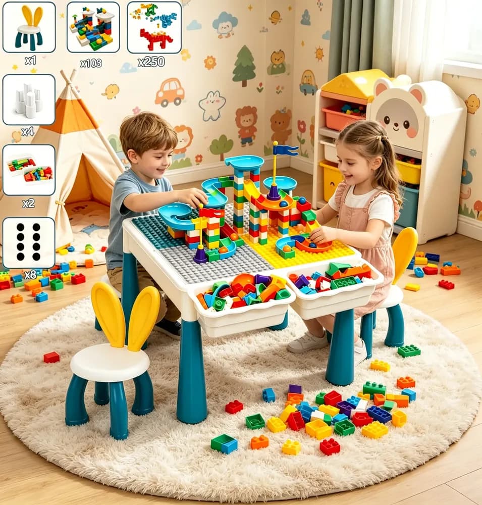 Set De Bloques Creativos-358 Bloques Regalo Cumpleaños Niños