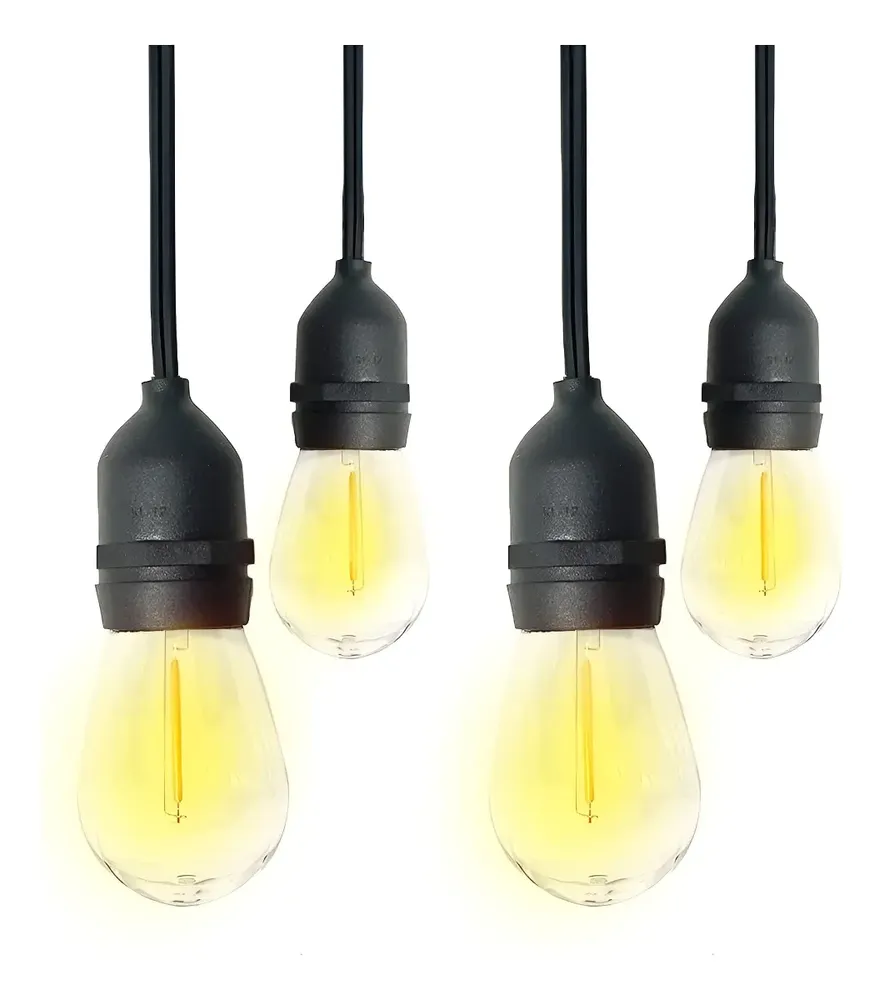 Cadena De Luces Led Para Exterior Decoracion Para Jardin 14m Luces Amarillo Lytio A09JW010271