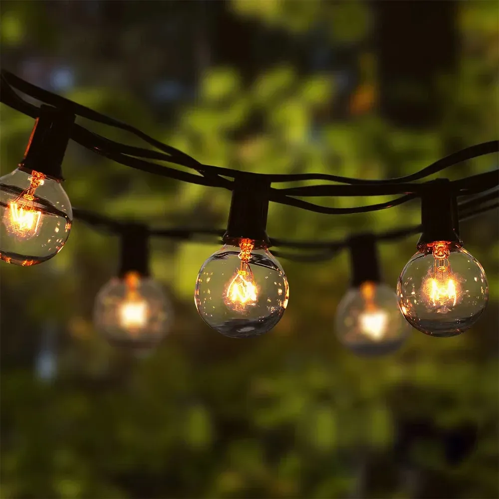 Guirnalda De Luces 25+2 Focos Exterior Impermeable 15.2m