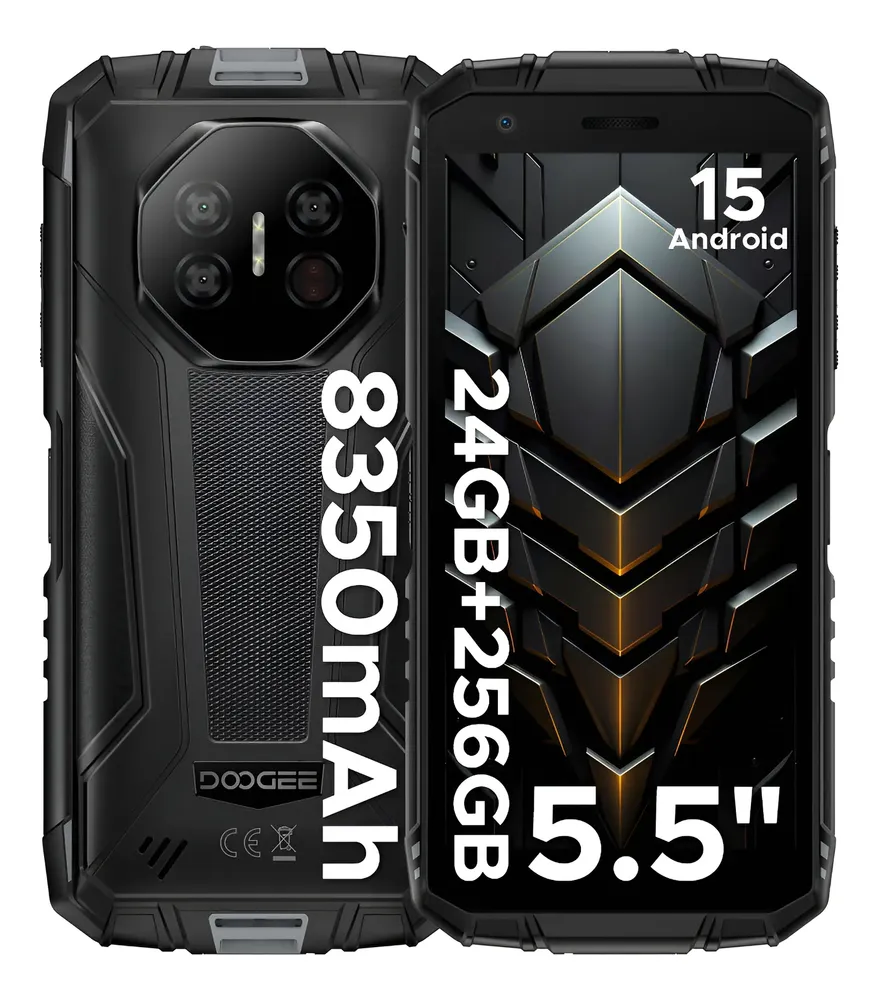 Doogee Fire 3 Ultra Celular Android 15 Batería 8350mah Cámara 20mp Visión Nocturna, 24gb Ram+256gb Rom Pantalla 5.5 Hd+ Resistente