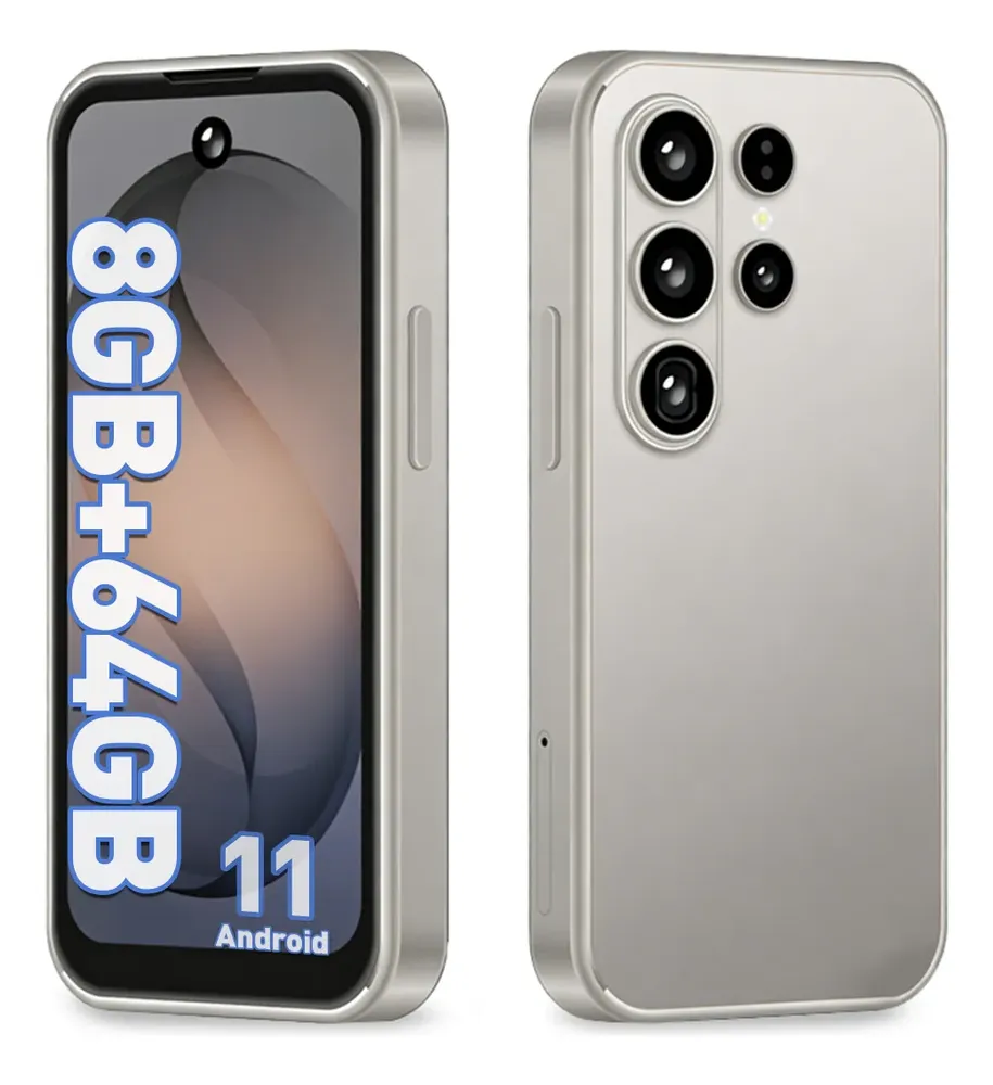 Teléfono Móvil 3.75'' Android 11 Quad Core 8+64gb 3g Dual Sim, Cámara 8mp+5mp, Batería 4000mah Type-c Gris, Accesorios Completos