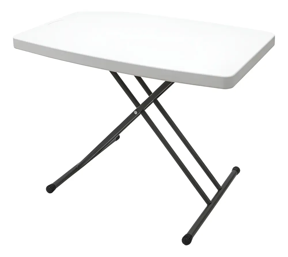Mesa Plegable De Servicio Ajustable Resistente Hogar Od Blanco
