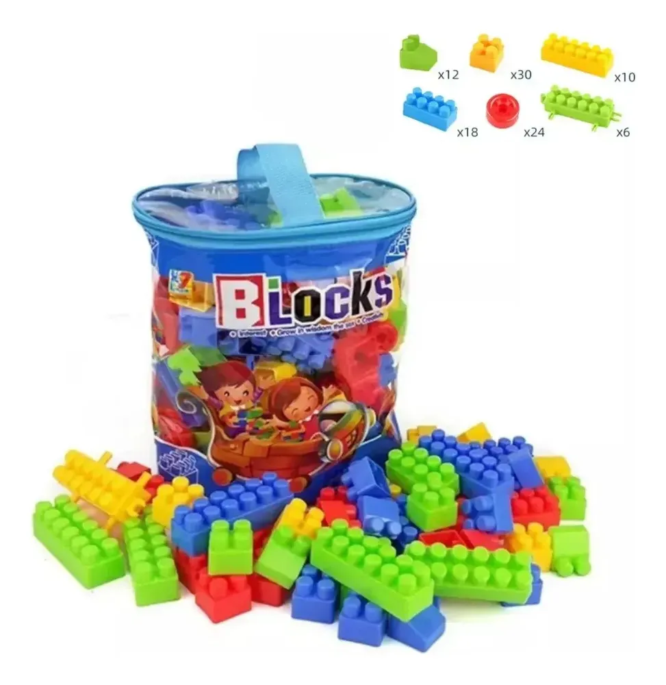 Mega Bloks: Gran Bolsa de 100 Bloques de Construcción para Niño
