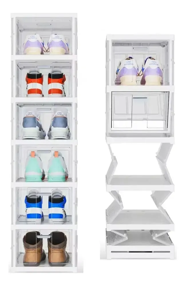 Zapatera Organizador Plegable Acrílico Sneakers 12 Cajas