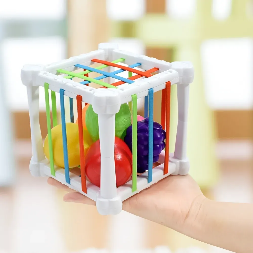 Cubo Didáctico Para Bebé Con Pelotas Sensoriales