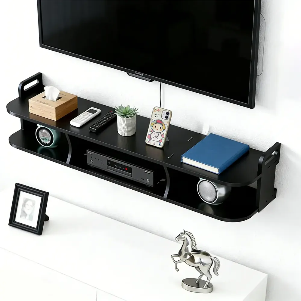 Estante Repisa Tv Flotante, Mueble Colgante De Pared 80cm