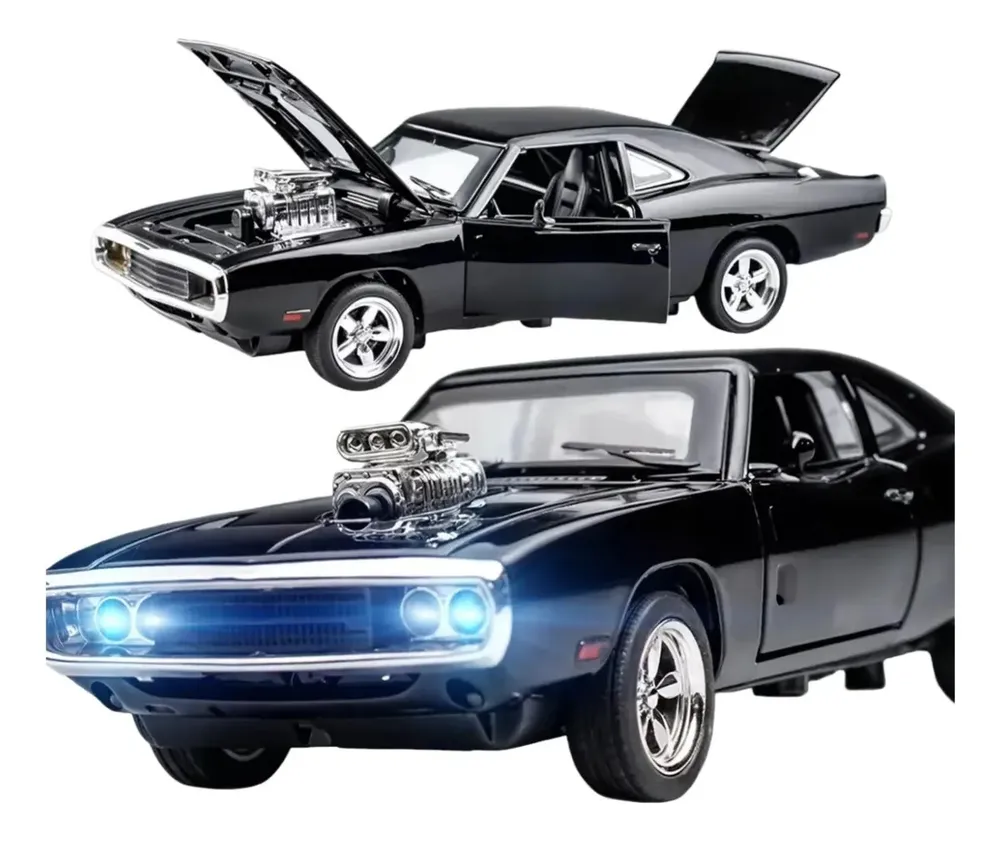 Coleccion Escala Coche Challenger Con Luz Y Sonido Base 1:32