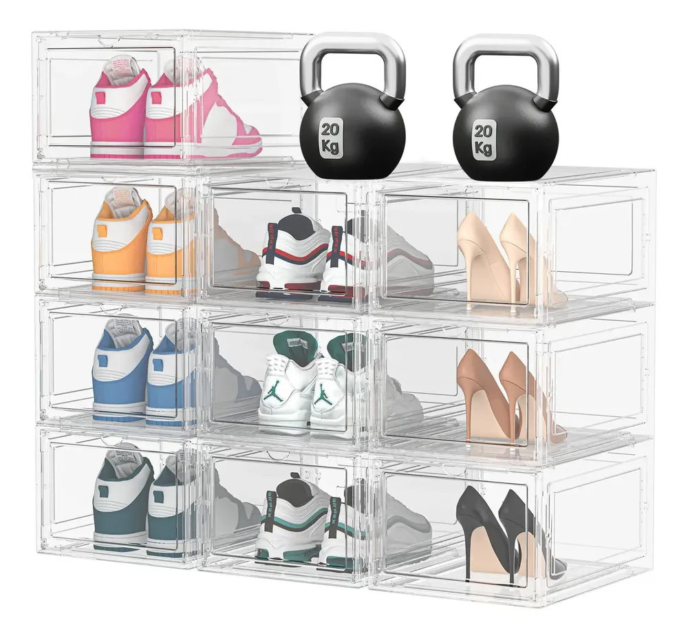 Zapatos Apilables Estantes Plasticos Transparentes 10 Piezas