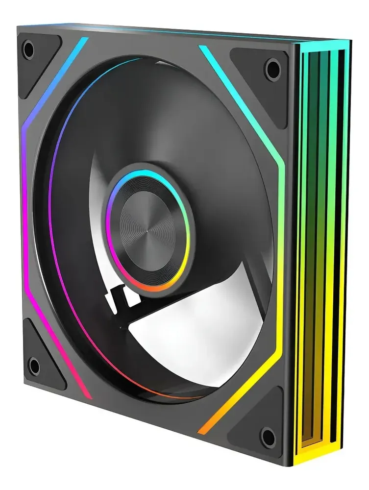 Ventilador Cooler 120mm Argb Para Gabinete De Pc Preto\u002Freverse