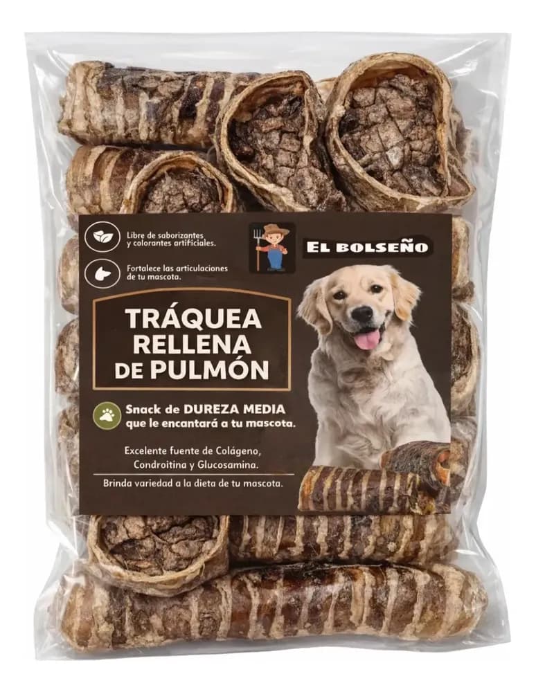 Tráquea Rellena De Pulmón Snack Deshidratado Limpieza Bucal
