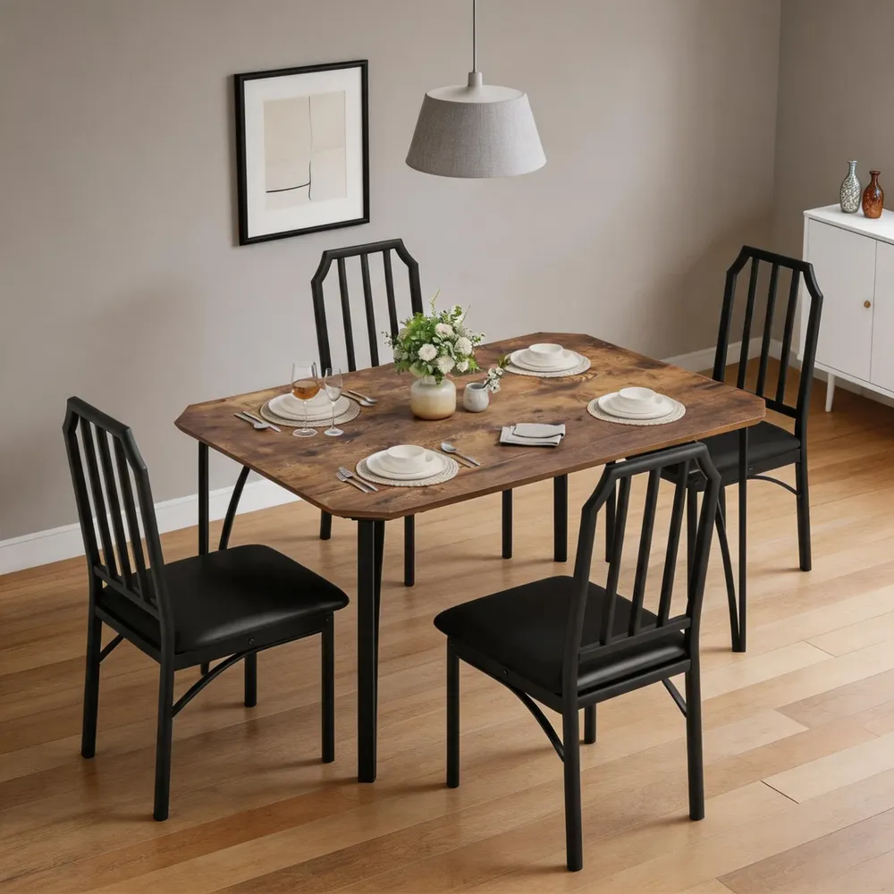 Juego De Mesa Para Cuatro Personas, Mesa Y Sillas De Cocina
