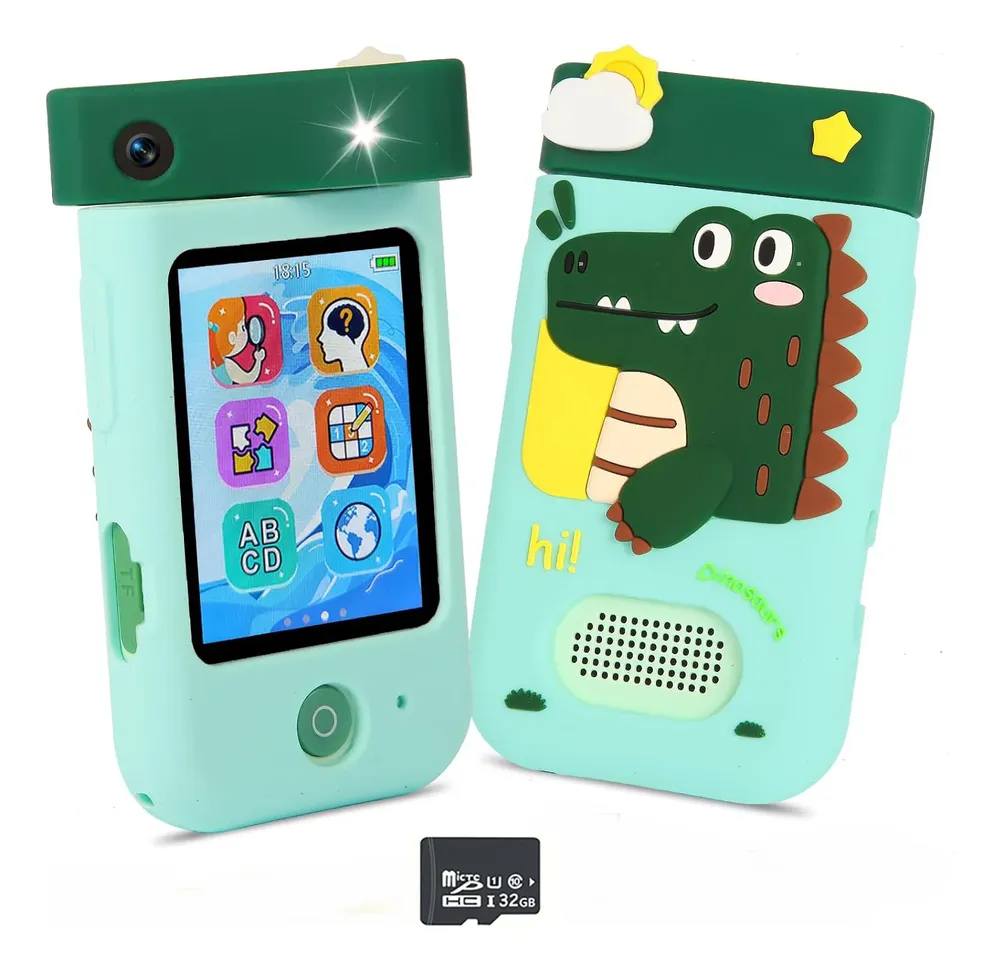 Teléfono Inteligente Niños 2.8 Táctil 32gb Cámara Verde