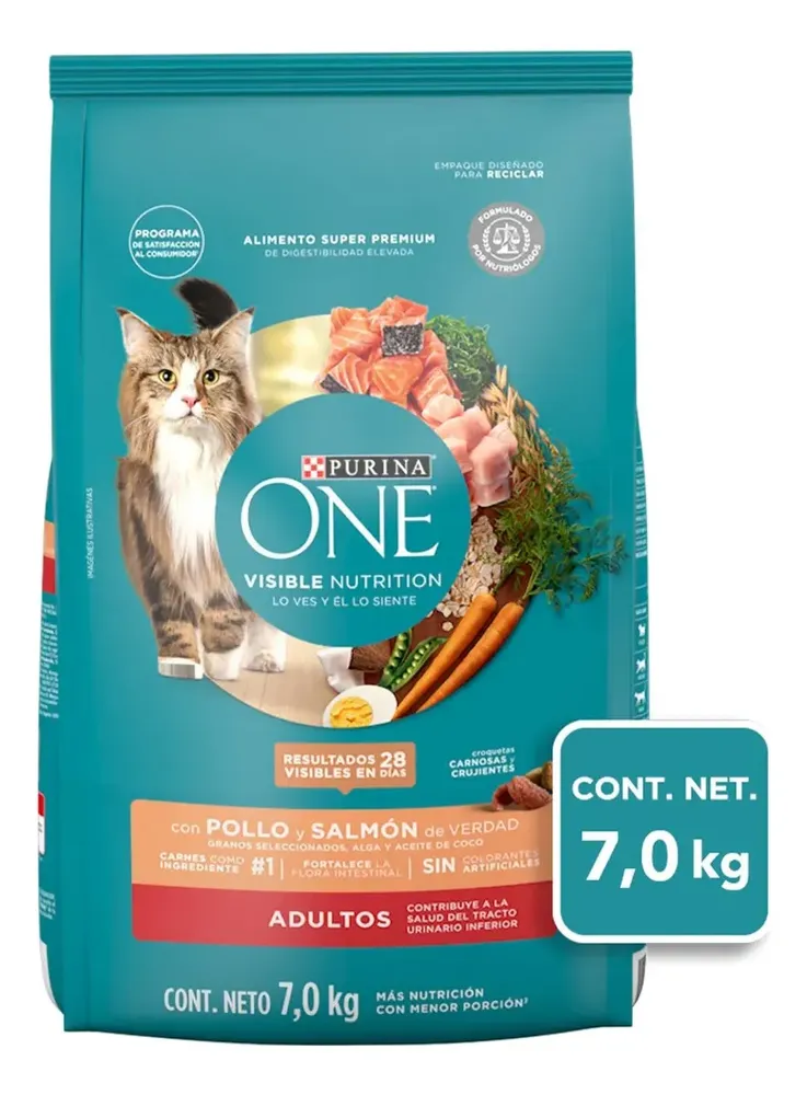 Purina One Adulto Gato Salmon 7 Kg