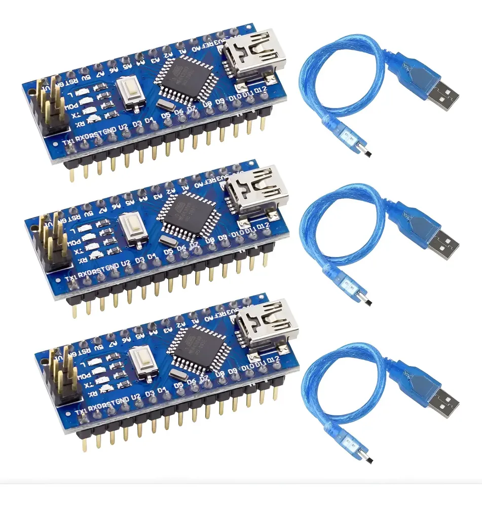 3 Piezas Nano Placa Compatible Con Ide Arduino + Cable Usb