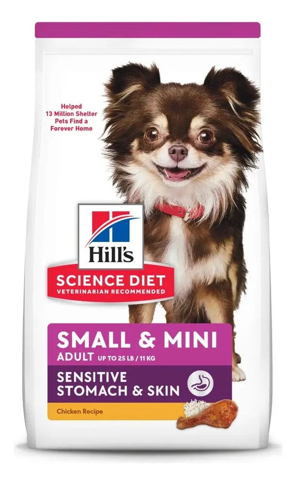 Croquetas Para Perro Adulto Hill's Science Diet Small & Mini, Piel Y Estómago Sensibles, 6.8 Kg