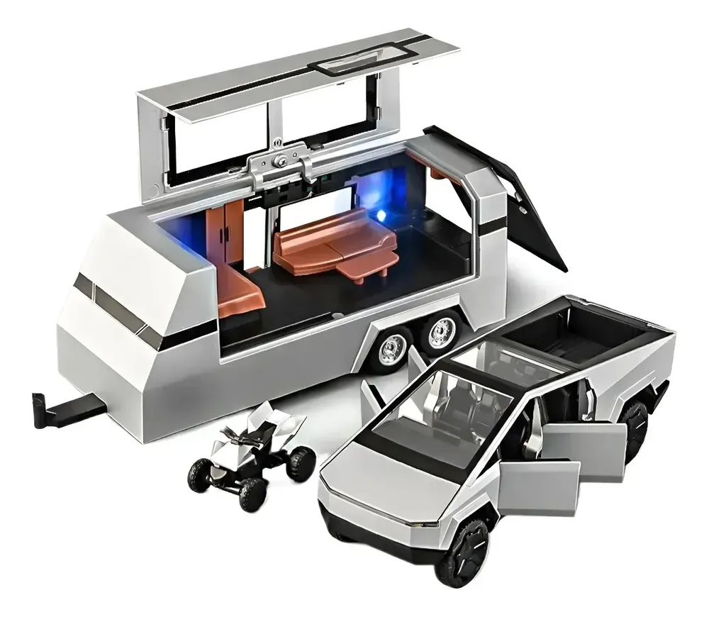 1:32 Truck Modelo Car Autocaravanas Y Coches De Playa Con Sonido Y Luz Colección Regalos