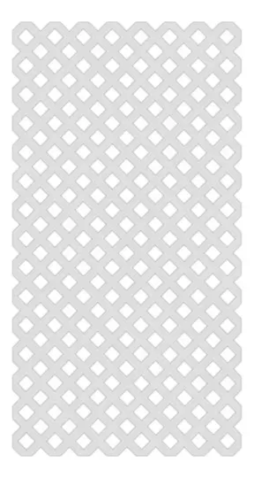 Cerca Celosia Diamond Plástico Blanco 121 X 242 Cm Blanco