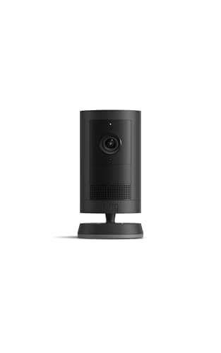 Presentamos la Cámara para exteriores inalámbrica Ring Plus: Video 2K gran angular con Ring Vision, visión nocturna a todo color con poca luz, versatilidad para montar en cualquier lugar. Negra