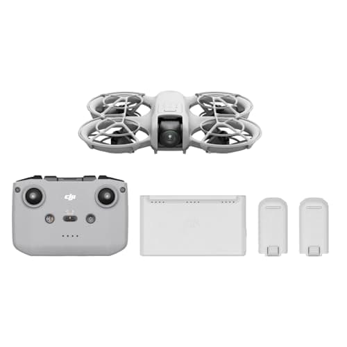DJI Neo Vuela Más, dron mini con cámara 4K UHD para adultos, Foto de 12MP, 135 g dron que vuela siguiéndote, despega desde la mano, seguimiento de objetivos, QuickShots, vídeo estabilizado, con RC-N3 y 3 baterías