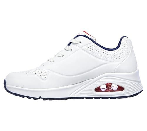 Skechers 73690 Zapatillas de Deporte para Mujer, Color BCO/Mno/Roj, 25.5