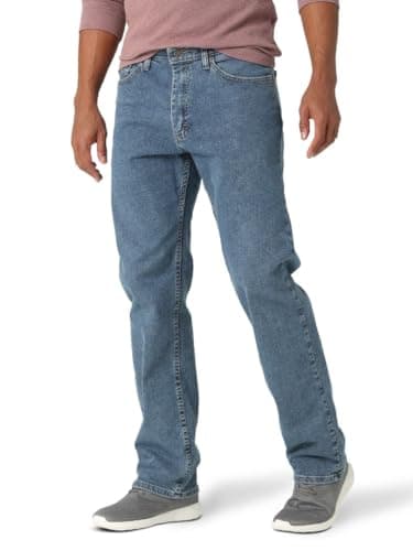 Wrangler Authentics - Pantalones de Mezclilla de Ajuste Relajado para Hombre, Light Stonewash, 30W x 32L