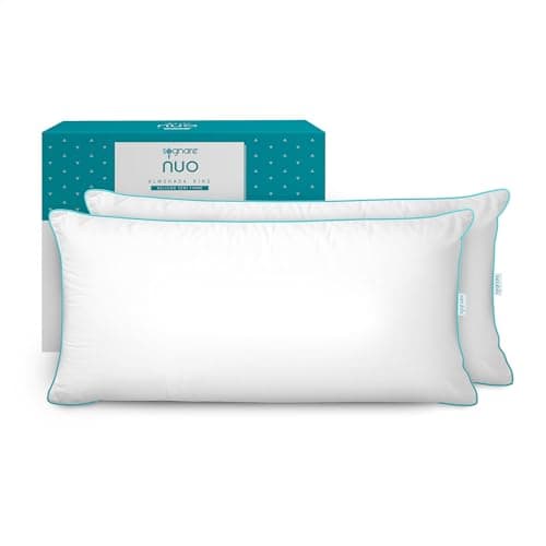 Sognare Nuo Almohada Tamaño King Size 2 Pack Relleno Semi Firme con Microfibras de Gel, Lavable Hipoalergénica, 100 Noches de Garantía.