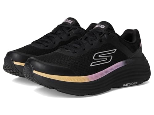 Skechers MAX Cushioning Endeavour Canova - Tenis para Mujer, Negro/Rosa, 25 cm