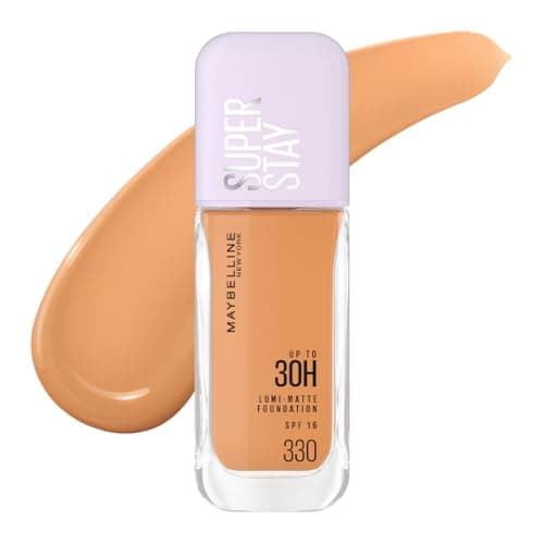 Maybelline Super Stay Lumi Matte Base de Maquillaje Líquida, Alta Cobertura con Acabado Mate Luminoso, Tecnología Lightwear 30H de Duración, Tono 330, 30 ml