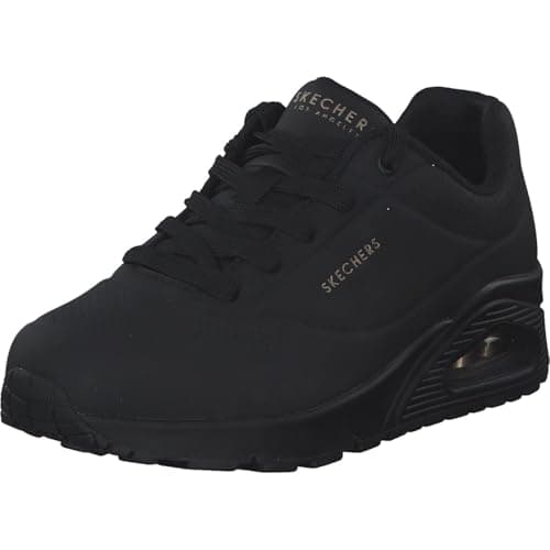 Skechers Street Uno-Stand on Air - Tenis para Mujer, Negro/Negro, 7.5 US Ancho