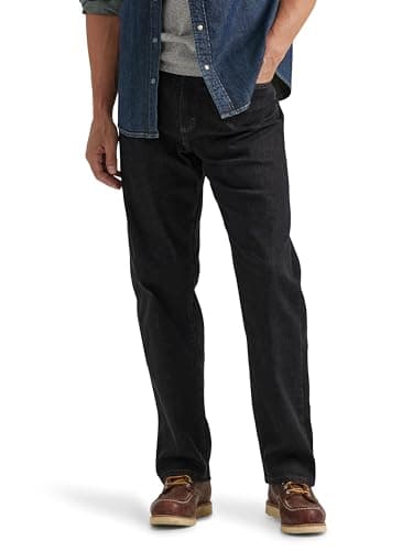 Wrangler Authentics - Pantalones de Mezclilla de Ajuste Relajado para Hombre, Mezclilla Oscura, 52W x 30L