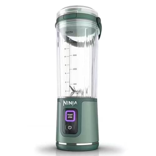 Ninja Blast Licuadora Portatil Recargable para Smoothies,Batidos,Ninja frappe de cable desmontable USB tipo C, vaso licuadora de 532ml(18 oz) Negro(Reacondicionado) (Verde)