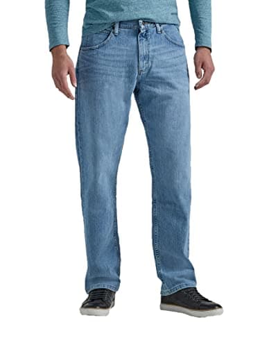 Wrangler Authentics Classic - Jeans Flexibles de Ajuste Relajado de 5 Bolsillos para Hombre, Stonewash Flex, 38W x 29L