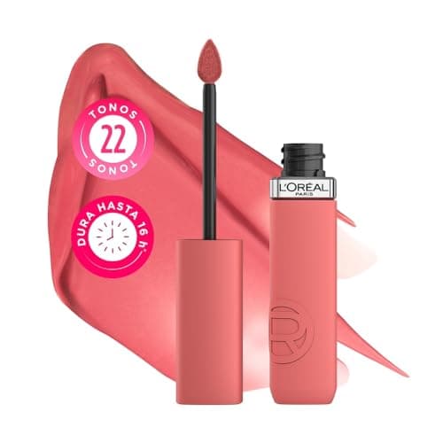 L’Oréal Paris Infaillible Le Matte Resistance Labial Líquido de Larga Duración por 16H, a Prueba de Agua, Color Intenso, con Ácido Hialurónico, Tono Major Crush