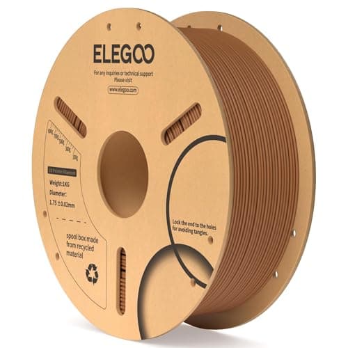 ELEGOO Filamento PLA de 1,75 mm, color café, 1 kg, filamento de impresora 3D, precisión dimensional +/- 0,02 mm, filamento de impresión 3D se adapta a la mayoría de impresoras 3D FDM