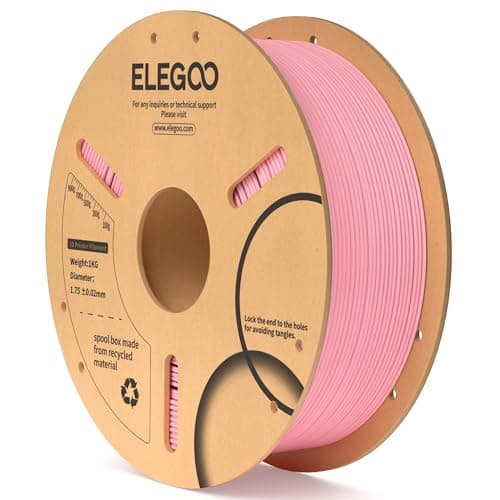 ELEGOO Filamento PLA de 1,75 mm, color rosa, 1 kg, filamento de impresora 3D, precisión dimensional +/- 0,02 mm, filamento de impresión 3D se adapta a la mayoría de impresoras 3D FDM