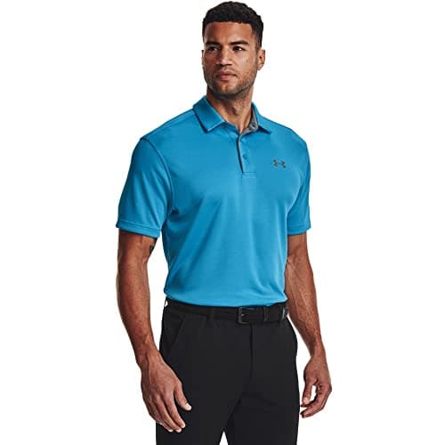 Under Armour Tech Playera de Golf, Hombre, Azul (Capri/Pitch Gray/Pitch Gray - 419), XX-Grande