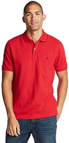 Nautica - Polo liso clásico de manga corta para hombre