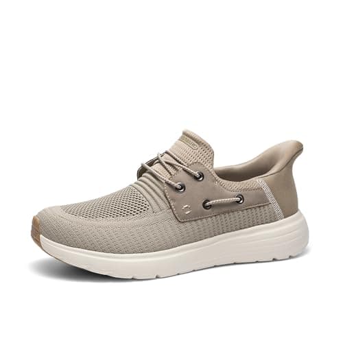 Bruno Marc Mocasines Sin Cordones para Hombre, Zapatillas Casual Cómodas y Transpirables,Size 27.5 cm,Caqui,BMUMLS2511