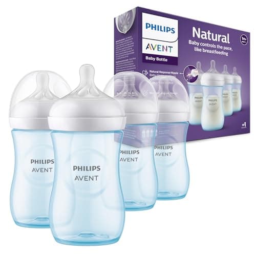 Philips Avent BiberĂłn Natural Responseâcon vĂĄlvula anticĂłlicosâ9 oz/260 mlâ1 m+â4 pzsâSCY903/24