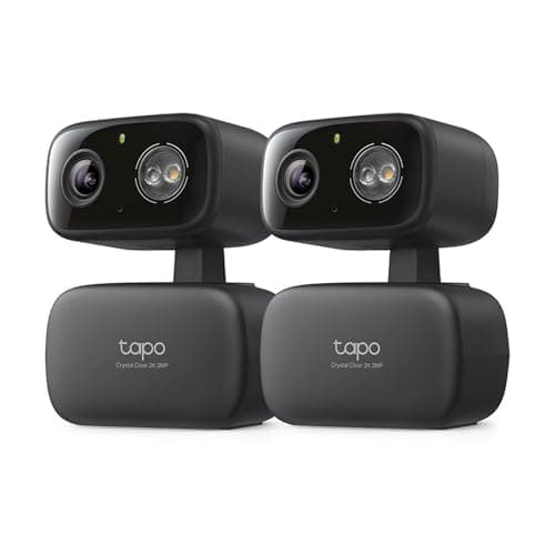 Tapo - Cámara de Seguridad para Interiores y Exteriores, 2K de 3 megapíxeles, detección y Seguimiento de gritos de Persona/bebé, visión Nocturna de 360°, Almacenamiento SD/Nube, Funciona con Alexa y