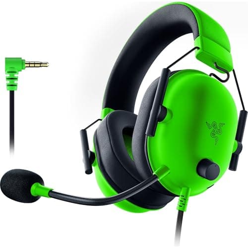 Razer BlackShark V2 X Gaming Headset: 7.1 Surround Sound - 50mm Drivers - Memory Foam Ear Cushions - For PC, PS5, PS4, Switch, Xbox One, Xbox Series X|S, Mobile - 3.5mm Audio Jack - Green