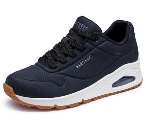 Skechers Uno-Night Shades - Tenis Deportivos para Mujer, Negro (Black Durabuck), 11 Wide